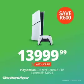 Checkers catalogue Page 7: PlayStation 5 Digital Console Plus Controller 825GB €13.999,99