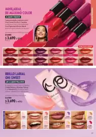 Catálogo Oriflame Página 69: Confort - mini labial de maximo color €3.690,00, Cristal - brillo labial oh! sweet €3.690,00