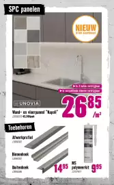 Hornbach folder Pagina 32: Unovia ms polymeerkit €9,95, Unovia Wand- en vloerpaneel "Napoli" €26,85