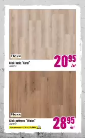 Hornbach folder Pagina 39: Flexx floors Click basic "Coral" €20,95, Flexx floors Click patterns "Vilnius" €28,95