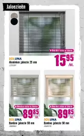 Hornbach folder Pagina 48: Soluna aluminium jaloezie 25 mm €15,95, Soluna bamboe jaloezie 50 mm €89,85