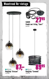 Hornbach folder Pagina 57: EGLO Hanglamp "Cremella" €89,95, EGLO Hanglamp "Ariscani" €87,00