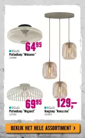 Hornbach folder Pagina 60: EGLO Hanglamp Romazzina €129,00, EGLO Plafondlamp "Midorner" €64,95