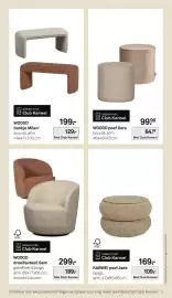 Karwei folder week 41 Pagina 26: WOOD draaifauteuil Sam €189,00, KARWEI poef Jade €109,00