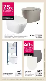 Karwei folder week 41 Pagina 38: Grohe inbouwreservoir set Como Arena met hangend toilet €349,00