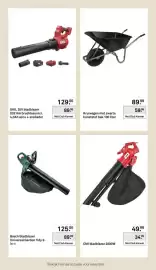 Karwei folder week 41 Pagina 56: CMI bladblazer 2800W €34,99, Kruiwagen met zwarte kunststof bak 100 liter €59,99