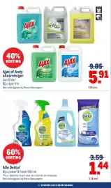 Makro folder Pagina 10: Dettol €1,44, Ajax of Andy allesreiniger €5,91