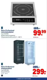 Makro folder Pagina 16: Metro Professional inductiekookplaat €99,99, Metro Professional displaykoelkast €299,00