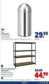 Makro folder Pagina 37: Metro Professional opbergrek €44,99, Aro prullenbak €29,99