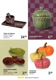 Xenos folder week 41 Pagina 26: Ornament pompoen €3,99, Decoratieschaaltje eikels €2,99