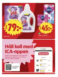 ICA Nära reklamblad vecka 41 Sida 7: Tvättmedel €79,00, Bindor, Trosskydd €45,00