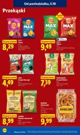 Lidl gazetka tydzień 41 Strona 74: Chrupki Maczugi ketchup Star €4,49, Chipsy befsztyk z cebulką Lay's €8,29