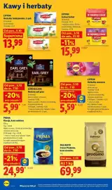 Lidl gazetka tydzień 41 Strona 78: Kawa ziarnista Crema Prodomo Dallmayr €69,99, Zestaw herbat Lipton €15,99