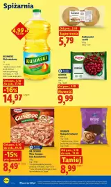 Lidl gazetka tydzień 41 Strona 80: Rodzynki Sułtanki Belbake €8,99, Olej rzepakowy Kujawski €14,97