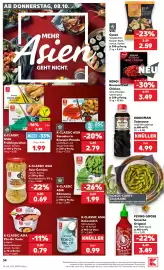 Kaufland Prospekt woche 41 Seite 34: K-CLASSIC ASIA Garnelen in Knusper-Panade €2,79, VICI Gyoza €2,59