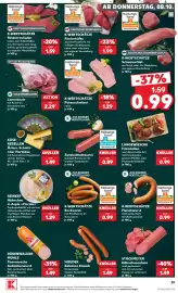 Kaufland Prospekt woche 41 Seite 39: K-WERTSCHÄTZE Putenschnitzel natur €1,29, K-WERTSCHÄTZE Fleischwurst €0,99