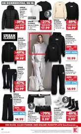Kaufland Prospekt woche 41 Seite 60: URBAN CLASSICS Sweatshirt €14,99, URBAN CLASSICS Herren-Winterjacke €29,99