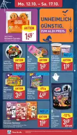 Aldi Nord Prospekt woche 42 Seite 12: BACK FAMILY Halloween-Streudekor €1,39, LANDFREUDE Bunte Eier €1,99