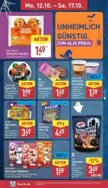 Aldi Nord Prospekt woche 42 Seite 12: BACK FAMILY Halloween-Streudekor €1,39, LANDFREUDE Bunte Eier €1,99