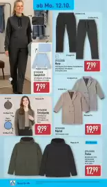 Aldi Nord Prospekt woche 42 Seite 18: UP2FASHION Hose €7,99, UP2FASHION Strickjacke €9,99