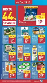 Aldi Nord Prospekt woche 42 Seite 31: GUT DREI EICHEN Edelsalami XXL €1,39, CUCINA Mozzarella XXL Classic €1,49