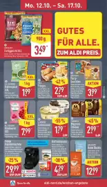 Aldi Nord Prospekt woche 42 Seite 6: SPEISEZEIT Fertiggericht XXL €3,49, IGLO Filegro €2,79