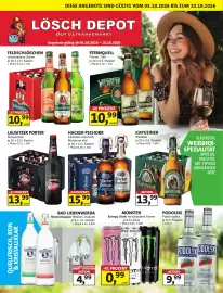 Lösch Depot Prospekt woche 41 Seite 1: Monster Energy Drink €0,99, Hacker Pschorr Kellerbier naturtrüb, Münchner Hell €15,99