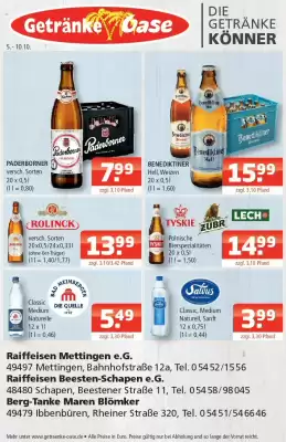 Getränke Oase (gültig bis 10-10)
