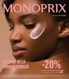 Catalogue Monoprix page 1: MONOPRIX du 6 au 26 octobre LE GUIDE DE LA PARAPHARMACIE -20% sur une sélection de marques du