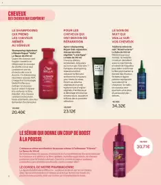 Catalogue Monoprix page 4: WELLA Ultimate Repair Shampoo €20,40, Klorane Croissance €30,71