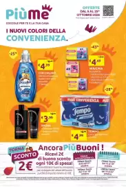 Volantino PiùMe Pagina 1: Syoss Intense Keratin Shampoo Deep Care €3,99, Coccolino Detersivo €4,99