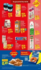 Volantino Lidl settimana 41 Pagina 13: Milbona Kefir alla frutta €0,95, Sondey Biscotti ripieni €1,09