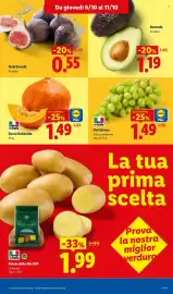Volantino Lidl settimana 41 Pagina 5: Zucca Hokkaido €1,49, Avocado €1,19