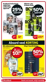 Kruidvat folder Pagina 38: Kruidvat Professional elektrisch ontharingsapparaat €3,74, Trimmer Labs Body €27,49