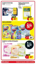 Kruidvat folder Pagina 57: Kruidvat vochtig toiletpapier €5,00, Kruidvat batterijen €8,99