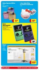 Kruidvat folder Pagina 66: Retro spelcomputer €9,99, Kubus Squeeze Glitter €1,99