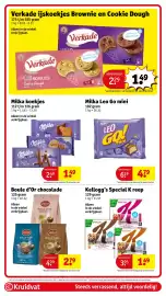 Kruidvat folder Pagina 72: Verkade ijskoekjes Brownie en Cookie Dough €1,49, Milka koekjes €1,49