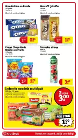 Kruidvat folder Pagina 74: Indomie noedels multipak €3,00, Chupa Chups Mads Berries en Fruits €1,29