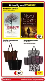 Kruidvat folder Pagina 92: Suèdine tas met studs €9,99, Opvouwbare shopper €3,99