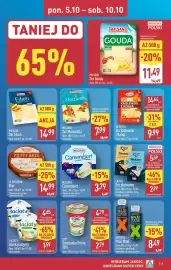 ALDI gazetka tydzień 41 Strona 15: Milsani Camembert €3,79, Lazur Ser pleśniowy €2,99