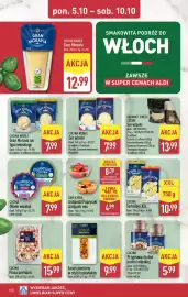ALDI gazetka tydzień 41 Strona 18: CUCINA NOBILE Gran Moravia €12,99, GOURMET FINEST CUISINE Ser włoski €13,99