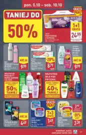 ALDI gazetka tydzień 41 Strona 27: Kokett Papier toaletowy 4-warstwowy €24,99, Nike Dezodorant w sprayu dla kobiet €9,99