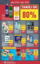 ALDI gazetka tydzień 41 Strona 28: Margaryna ProActiv €9,99, Domestos Żel do WC €9,99