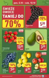 ALDI gazetka tydzień 41 Strona 3: Winogrona ciemne €5,99, Polskie truskawki €13,99