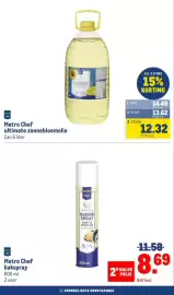 Makro folder | Food Pagina 40: Metro Chef bakspray €8,69, Metro Chef ultimate zonnebloemolie €12,32