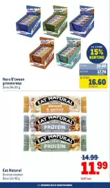 Makro folder | Food Pagina 44: Eat Natural Diverse smaken €11,99, Hero B'tween granenreepp €16,60
