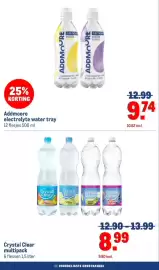 Makro folder | Food Pagina 50: Addmoore electrolyte water tray €9,74, Crystal Clear multipack €8,99