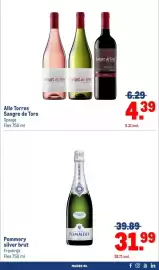 Makro folder | Food Pagina 63: Pommery silver brut €31,99, Alle Torres Sangre de Toro €4,39