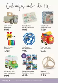Prenatal folder Pagina 3: Vtech toet toet bart brandweer €9,95, Oball classic bal rammelaar €7,99