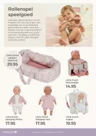 Prenatal folder Pagina 36: Little Dutch poppen babynest €29,95, Little Dutch rugtas €19,95